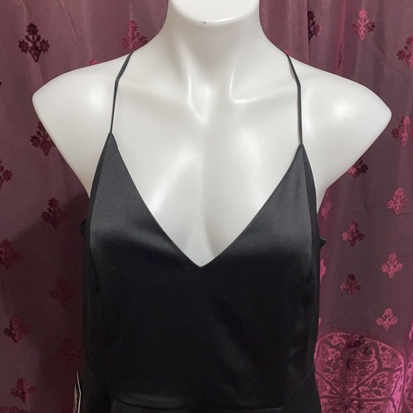 Express Satin Little Black Dress Size 14 - Picture 2 of 9